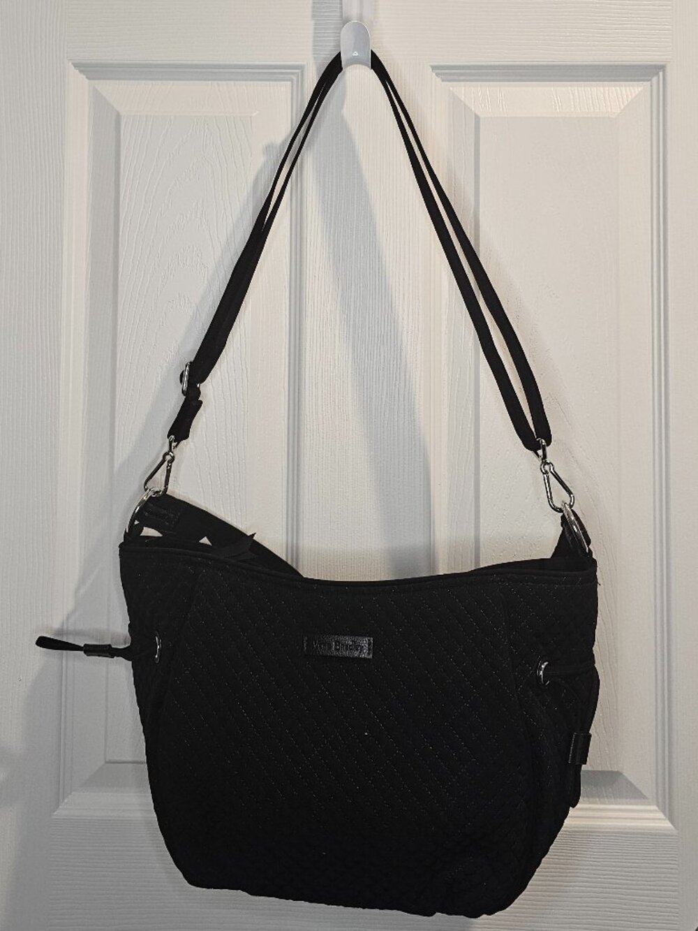 NWT Vera Bradley Glenna Hobo Bag Classic Black Shoulder Crossbody Purse Bag